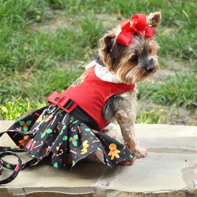 Holiday Dog Harness Dress - Gingerbread XSm-Lg