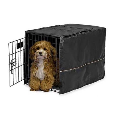 Quiet Time Pet Crate Cover Black for 22" Crate