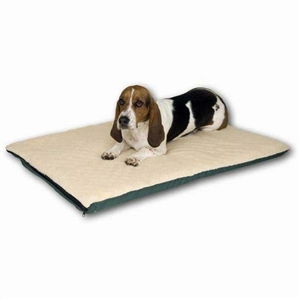 K&H Washable Ortho Thermo Heated Dog Bed White & Green