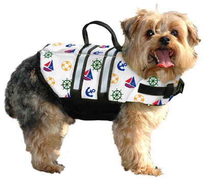 Paws Aboard Nautical Dog Life Jacket