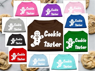 Cookie Taster Screen Print Dog T Shirts