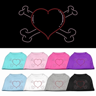 Heart & Crossbone Rhinestone T Shirts