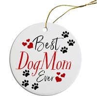 Best Dog Mom Painted Resin X Mas Ornament Free Shipping