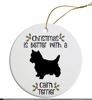 Cairn to Greyhound Dog Breed Christmas Ornament Free Ship