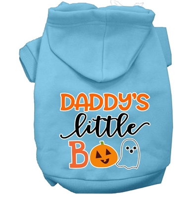 Daddy's Little Boo Screen Print Dog Hoodie-XSm-XXX-Large Free Shipping