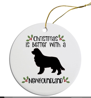 Havanese to Newfy Dog Breed Christmas Ornament Free Ship