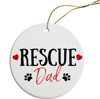 Rescue Dad Painted Resin X Mas Ornament Free Shipping