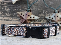 Leaping Leopard Sport Buckle Dog Collar by Diva Dog