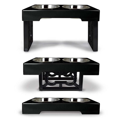 OurPets Bistro Adjustable Elevated No Spill Feeder